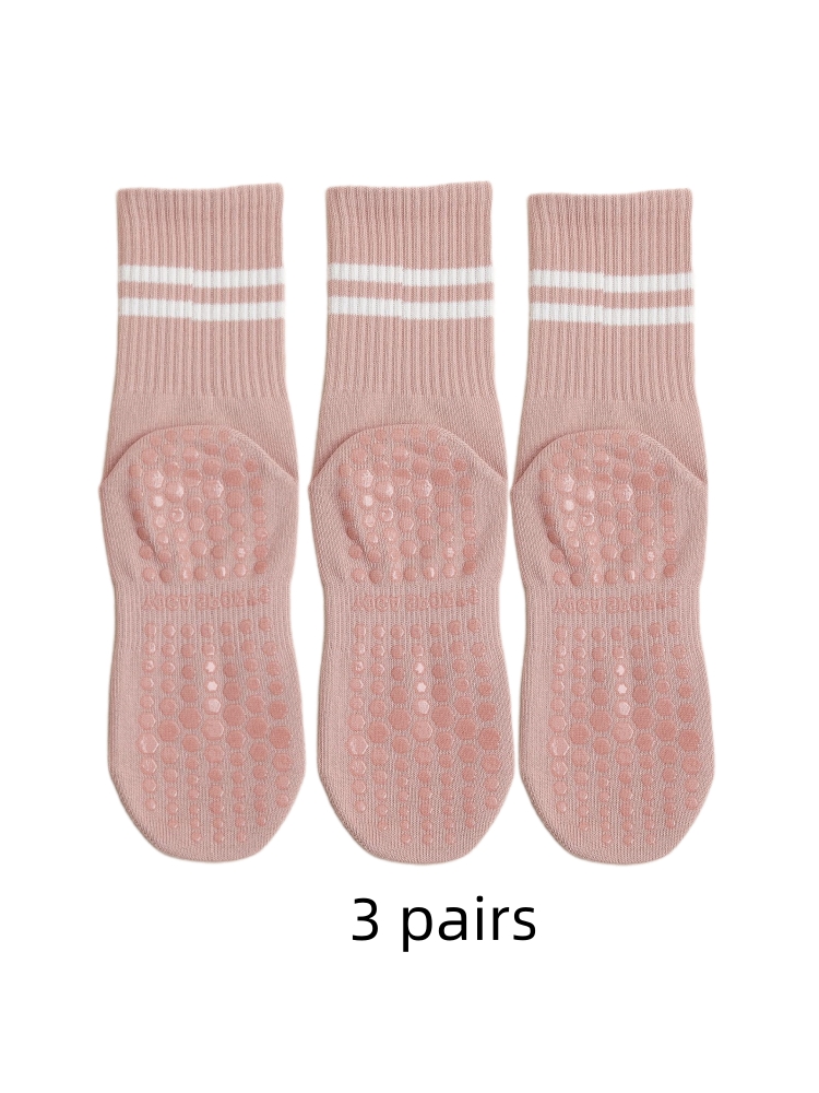 3 Pairs of Yoga Socks, Medium  - Medias Para Pilates Y Yoga review and price