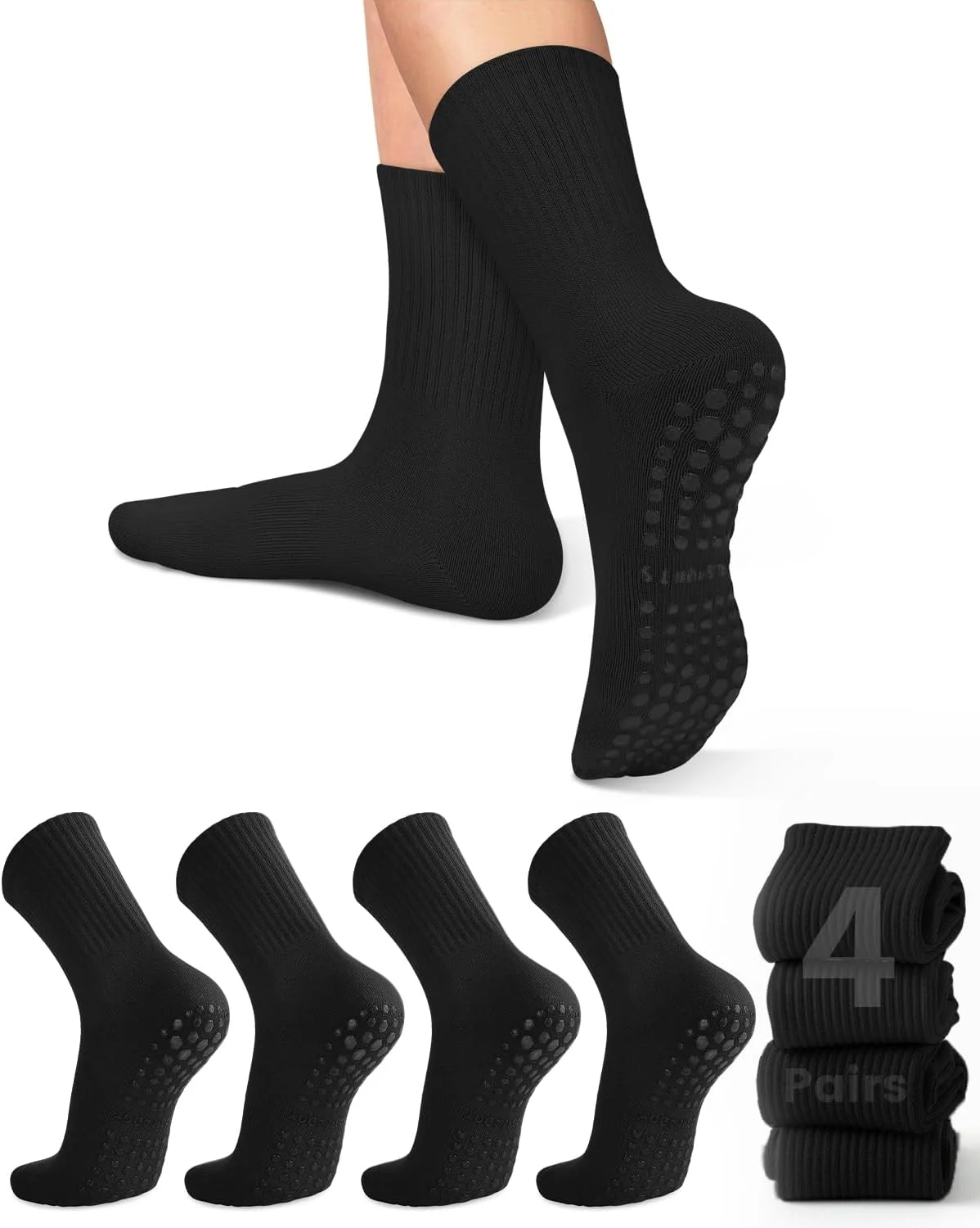 4 pairs of women's yoga socks, - Pilates & Yoga Vida review and price