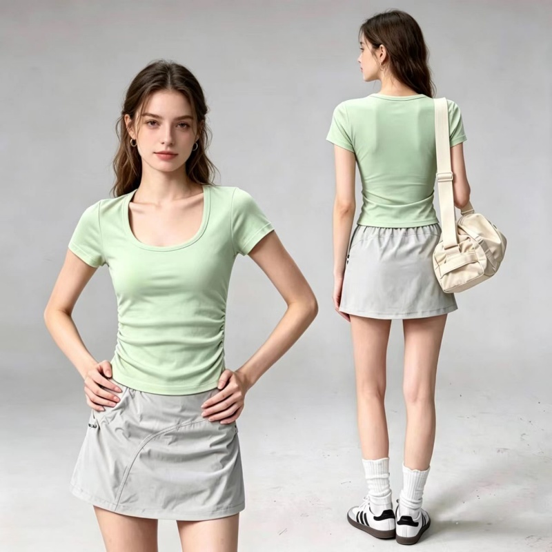 Summer Short Sleeve Padded Spo - Pilate Yoga Workout review and price