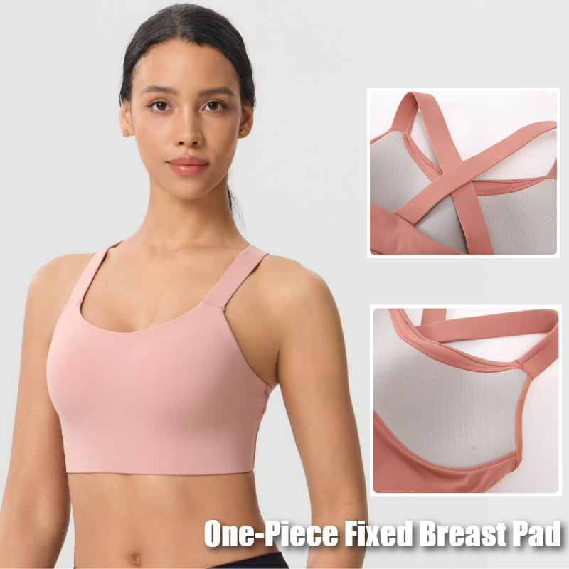 Solid Color Cross Back Sports  - Pilates Yoga One review and price
